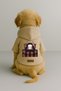 Printed Dog and Cat Clothing & Dress with Fleece Inside - Beige Color K Hooded Hoodie B8C32