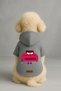 Printed Dog and Cat Clothing & Dress with Fleece Inside - Gray Color K Hooded Hoodie B7Ccb - 2