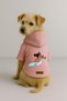 Printed Dog and Cat Outfit & Dress with Fleece Inside - Pink Color K Hooded Hoodie Baae1