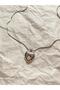 Women's Silver Color Steel Heart Necklace – Elegant Heart Pendant with White Stone |   Water Resistant Stainless Steel - 5