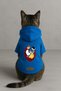Printed Dog and Cat Clothing & Dress with Fleece Inside - Blue Color K Hooded Hoodie B36Df - 3
