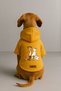 Printed Dog and Cat Clothing & Dress with Fleece Inside - Yellow Color K Hooded Hoodie B7112 - 2