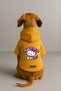 Printed Dog and Cat Clothing & Dress with Fleece Inside - Yellow Color K Hooded Hoodie B9357 - 2