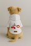 Printed Dog and Cat Clothing & Dress with Fleece Inside - White Color K Hooded Hoodie B09E9 - 2