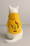 Printed Dog and Cat Clothing & Dress with Fleece Inside - Yellow Color K Hooded Hoodie B31B4 - 3