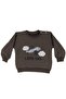 Baby Boy Brown Airplane Embroidered Three-String Double Set - 5