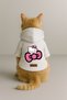 Printed Dog and Cat Clothing & Dress with Fleece Inside - White Color K Hooded Hoodie Ba714 - 3