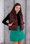 Milano Burgundy Women's Vest Winter Filled Lace-Up 2026