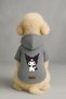 Printed Dog and Cat Clothing & Dress with Fleece Inside - Gray Color K Hooded Hoodie Bfc9C - 2