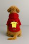 Printed Dog and Cat Clothing & Dress with Fleece Inside - Red Color K Hooded Hoodie Bb6E2 - 2