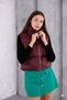 Women's Burgundy Women's Vest Winter Filled New Season - 7
