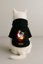 Printed Dog and Cat Clothing & Dress with Fleece Inside - Black Color K Hooded Hoodie B36Df - 3