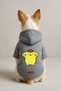 Printed Dog and Cat Clothing & Dress with Fleece Inside - Grey Color K Hooded Hoodie Bb6E2