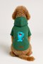 Printed Dog and Cat Clothing & Dress with Fleece Inside - Green Color K Hooded Hoodie B83D0 - 2