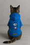 Printed Dog and Cat Clothing & Dress with Fleece Inside - Blue Color K Hooded Hoodie B5Bb6 - 3
