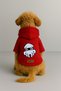 Printed Dog and Cat Clothing & Dress with Fleece Inside - Red Color K Hooded Hoodie B3Ad6 - 2