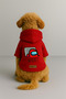 Printed Dog and Cat Clothing & Dress with Fleece Inside - Red Color K Hooded Hoodie Ba05C - 2