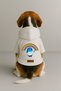 Printed Dog and Cat Clothing & Dress with Fleece Inside - White Color K Hooded Hoodie B8383