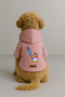 Printed Inside Fleece Dog and Cat Clothing & Dress - Pink Color K Hooded Hoodie B9989 - 2