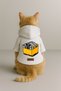 Printed Dog and Cat Clothing & Dress with Fleece Inside - White Color K Hooded Hoodie B439B - 3