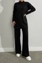 Stand-Up Collar Tunic with Tie-Up Long Sleeves and Tunic Pants Set