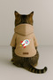 Printed Inside Fleece Dog and Cat Clothing & Dress - Beige Color K Hooded Hoodie B6683 - 3