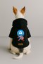 Printed Inside Fleece Dog and Cat Clothing & Dress - Black Color K Hooded Hoodie B3433 - 2