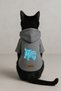 Printed Dog and Cat Clothing & Dress with Fleece Inside - Gray Color K Hooded Hoodie Bfee2 - 3