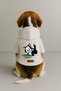 Printed Dog and Cat Clothing & Dress with Fleece Inside - White Color K Hooded Hoodie B9F16