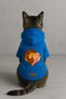 Printed Dog and Cat Clothing & Dress with Fleece Inside - Blue Color K Hooded Hoodie B752E - 3