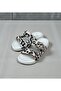 Women's Furry Leopard Print Double Buckle Orthopedic Sole Slippers