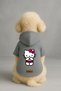 Printed Dog and Cat Outfit & Dress with Fleece Inside - Grey Color K Hooded Hoodie Bb0Ec - 2