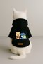 Printed Dog and Cat Clothing & Dress with Fleece Inside - Black Color K Hooded Hoodie B9Cab - 3