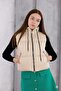 Women's Beige Vest Winter Padded New Season - 6