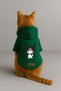 Printed Dog and Cat Clothing & Dress with Fleece Inside - Green Color K Hooded Hoodie Bfc9C - 3