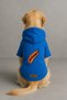 Printed Inside Fleece Dog and Cat Clothing & Dress - Blue Color K Hooded Hoodie B1627 - 2