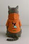 Printed Dog and Cat Clothing & Dress with Fleece Inside - Orange Color K Hooded Hoodie B314D - 3