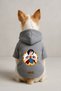Printed Dog and Cat Outfit & Dress with Fleece Inside - Grey Color K Hooded Hoodie B1Fdc