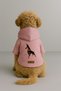 Printed Dog and Cat Clothing & Dress with Fleece Inside - Pink Color K Hooded Hoodie B2Ac0 - 2