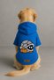 Printed Dog and Cat Clothing & Dress with Fleece Inside - Blue Color K Hooded Hoodie B0B3B - 2