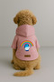 Printed Dog and Cat Clothing & Dress with Fleece Inside - Pink Color K Hooded Hoodie B8383 - 2