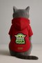 Printed Dog and Cat Clothing & Dress with Fleece Inside - Red Color K Hooded Hoodie B5Cff - 3