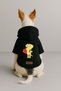 Printed Dog and Cat Clothing & Dress with Fleece Inside - Black Color K Hooded Hoodie B5D70 - 2