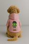 Printed Dog and Cat Outfit & Dress with Fleece Inside - Pink Color K Hooded Hoodie Bfdfc - 2