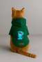 Printed Dog and Cat Clothing & Dress with Fleece Inside - Green Color K Hooded Hoodie B83D0 - 3