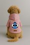 Printed Dog and Cat Clothing & Dress with Fleece Inside - Pink Color K Hooded Hoodie B280F - 2
