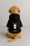 Printed Inside Fleece Dog and Cat Clothing & Dress - Black Color K Hooded Hoodie Bfc9C