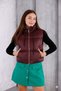 Women's Burgundy Women's Vest Winter Filled New Season - 3