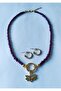 Lotus Flower Necklace Earring Set - 2