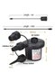 Electric Air Pump with 3 Nozzles (Black) - Family/Car Dual Use Inflator/Deflator - 2